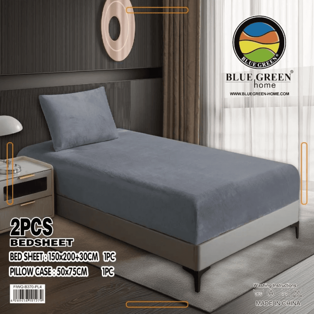 Queen Plain Velvet Bed Sheet