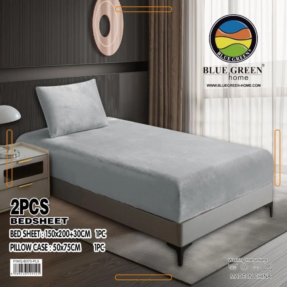 Queen Plain Velvet Bed Sheet