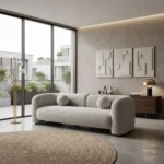 كنبة مقعدين بتصميم أنيق وعصري