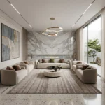 Beige Five-Piece Sofa Set with Spacious Seating