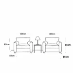 Beige Two-Chair Lounge Set – Modern Comfort and Versatility - Image 2
