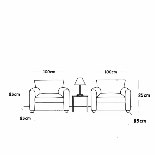 Beige Two-Chair Lounge Set – Modern Comfort and Versatility - Image 2
