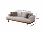 Beige Two-Seater Sofa – Everyday Comfort and Timeless Elegance - Image 2
