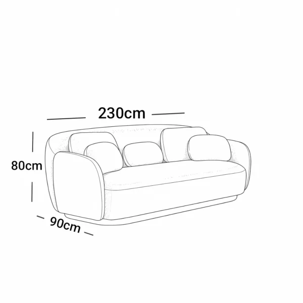 Elegant and Sophisticated Beige Sofa Set - Image 2