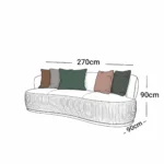 Elegant Beige Three-Seater Sofa with Lasting Comfort - Image 2