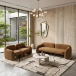 Elegant Brown Sofa Set – Warmth, Comfort, and Sophisticated Style