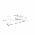 Elegant Off-White Three-Seater Sofa - Image 2