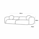 Elegant Off-White Two-Seater Sofa – Contemporary Sophistication - Image 2