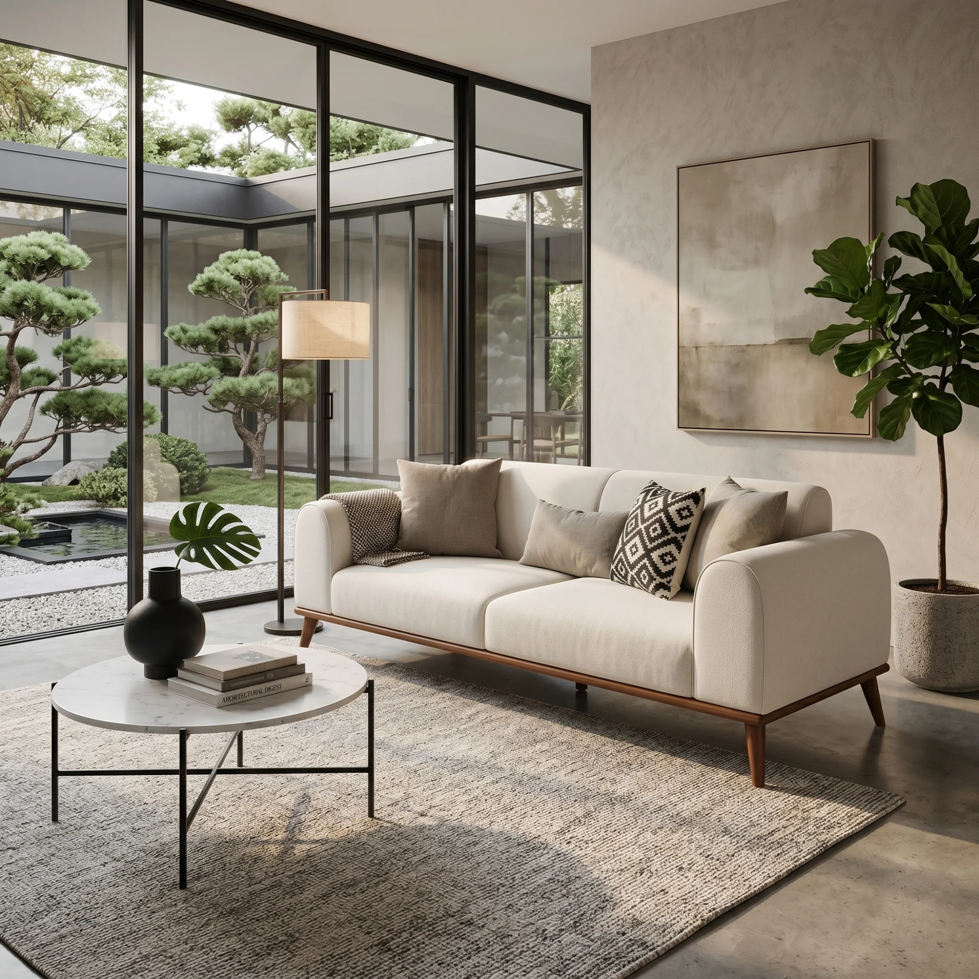 elegant-off-white-two-seater-sofa-with-contemporary-design-1.webp كنب مقعدين أوف وايت بتصميم عصري راقٍ - الصورة 1