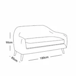 Elegant Off-White Two-Seater Sofa with Modern Appeal - Image 2