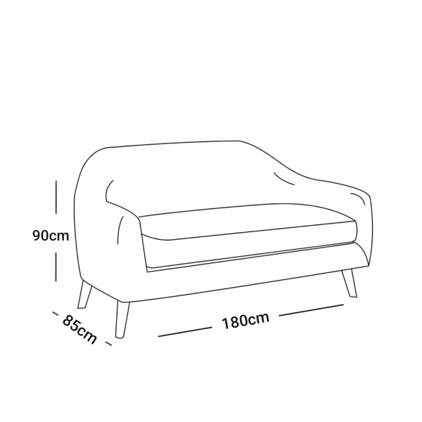 Elegant Off-White Two-Seater Sofa with Modern Appeal - Image 2