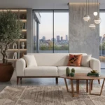 Elegant White Two-Seater Sofa – Pure Sophistication with a Modern Touch
