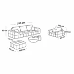 Elite Contemporary Off-White Sofa Set – Pristine Harmony & High-End Minimalist Style - Image 2