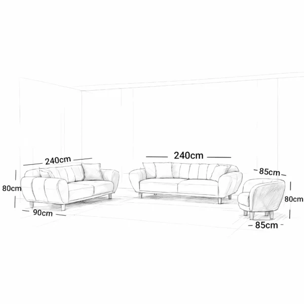 Horizon High-Density Modern Sofa Set – Ultimate Core Resilience & Executive Style - Image 2