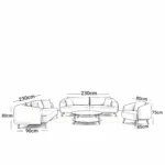Imperial Minimalist Sofa Set – Architectural Grandeur & Extended 5-Year Warranty - Image 2