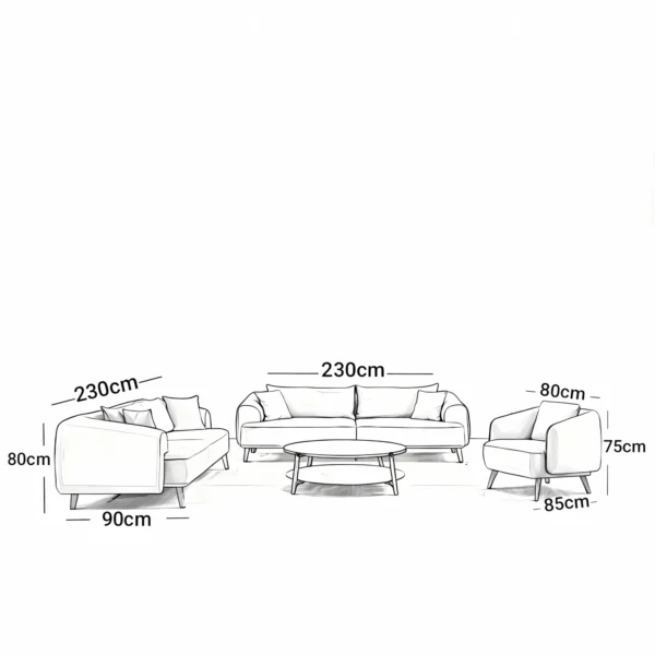 Imperial Minimalist Sofa Set – Architectural Grandeur & Extended 5-Year Warranty - Image 2
