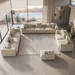 استعدّ للراحة اللا محدودة مع طقم كنب زاوية الفاخر المكون من 4 قطع