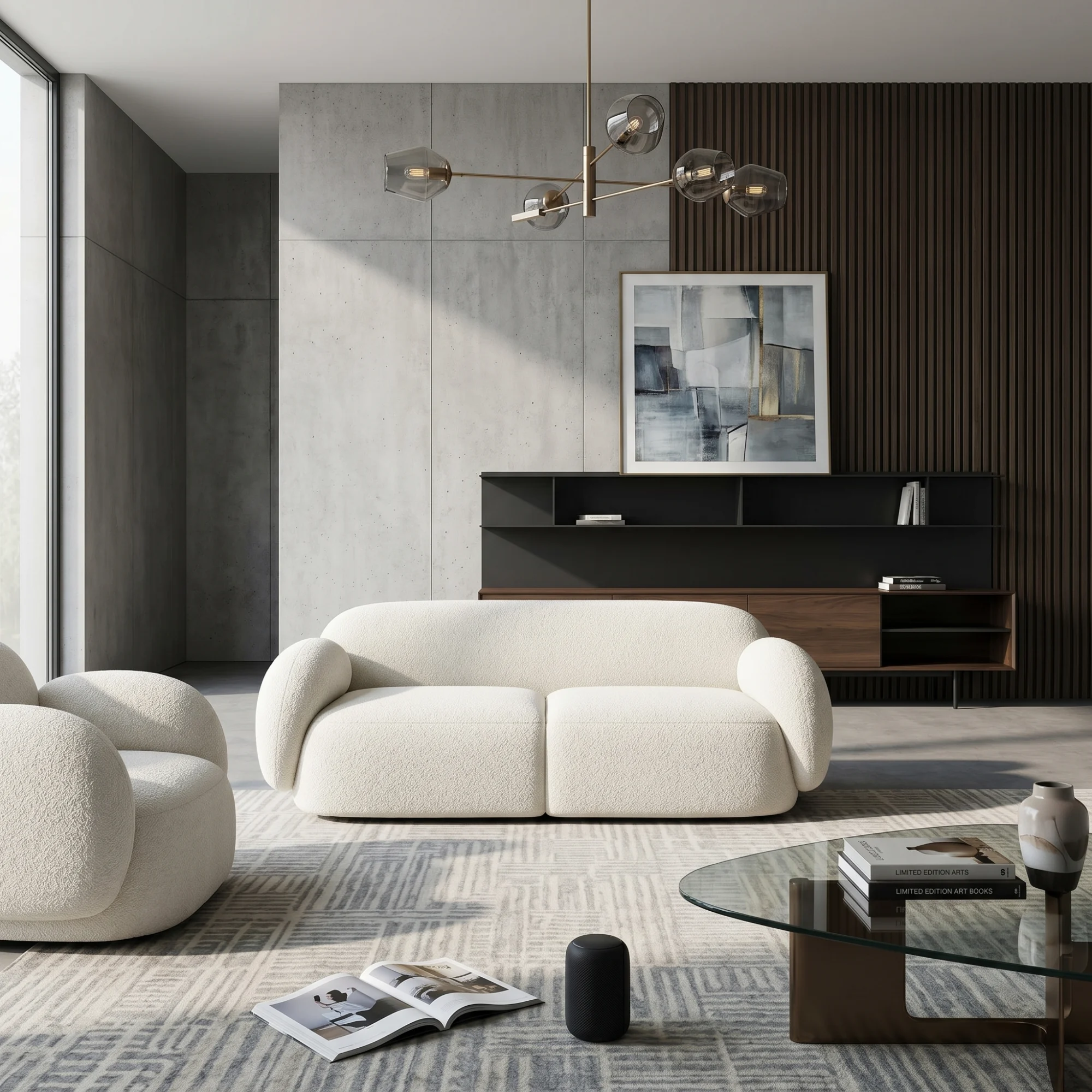 luxury-boucl-three-seater-sofa-off-white-1.webp Luxury Bouclé Three-Seater Sofa – Off-White - Image 1