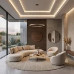 Luxury Curved Sofa Combining Modern Style and Beauty in Beige