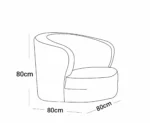 Luxury Curved Sofa Combining Modern Style and Beauty in Beige - Image 3