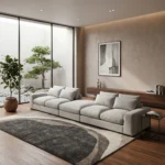 Luxury Five-Seater Sofa in Gray