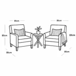 Luxury Off-White Accent Chair Set – Elegant Comfort for Any Space - Image 2
