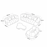 Luxury Off-White Sofa Set – Sophisticated Elegance for Upscale Living Rooms - Image 2