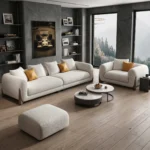 Luxury Off-White Sofa Set