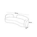 Luxury Off-White Three-Seater Sofa with Contemporary Appeal - Image 2