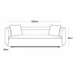 Luxury Three-Seater Sofa Combining Comfort, Elegance, and Practicality - Image 2
