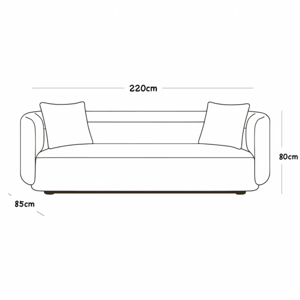 Luxury Three-Seater Sofa Combining Comfort, Elegance, and Practicality - Image 2