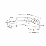 Modern Beige Corner Sofa – Luxury Comfort with a Flowing Design - Image 2