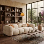 Modern Compact 2-Seater Sofa – Minimalist Charm & Peaceful Relaxation