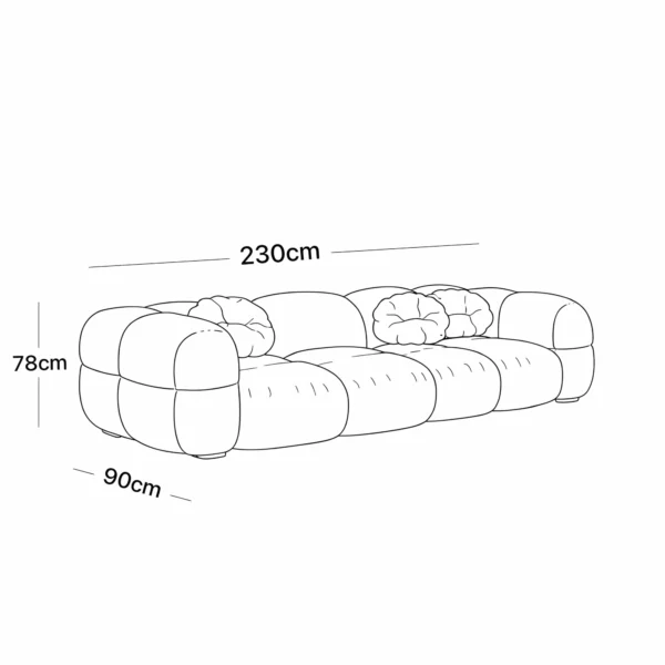 Modern Compact 2-Seater Sofa – Minimalist Charm & Peaceful Relaxation - Image 2