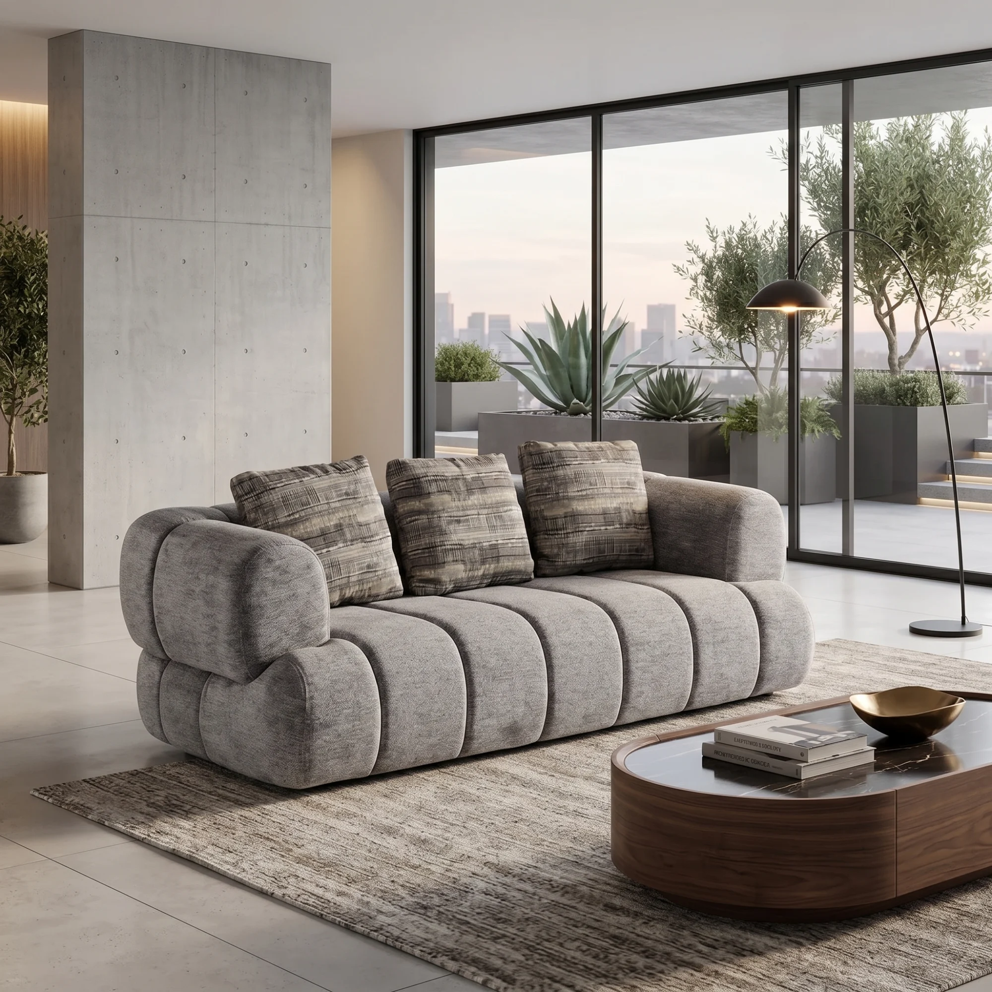 modern-gray-two-seater-sofa-with-sophisticated-design-1.webp كنب ثنائي بتصميم عصري راقي - لون رمادي - الصورة 1