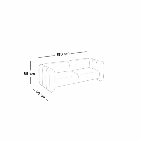 Modern Two-Seater Sofa with Contemporary Design and Balanced Comfort - Image 2