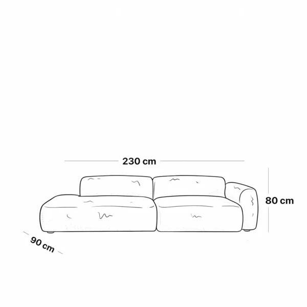 Premium Off-White 2-Seater Sofa – Subtle Luxury & Sleek Design - Image 2
