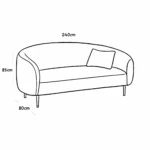 Off-White Two-Seater Sofa with Contemporary Elegance - Image 2