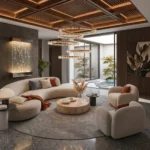 طقم كنب بيج بتصميم راقٍ وهادئ يضيف للغرفة لمسة دفء واتساع