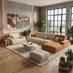 Majestic L-Shaped Sectional Set with Armchair & Pouf – Elite Spacious Luxury