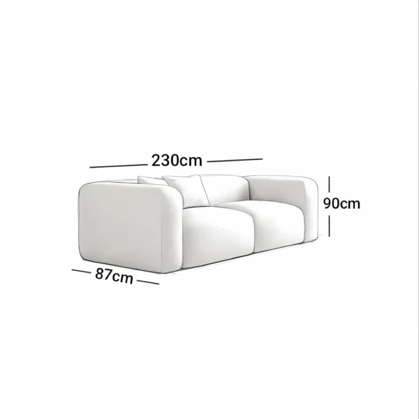 Studio Comfort Beige 2-Seater Loveseat – Space-Saving Footprint & Deep Ergonomic Rest - Image 2