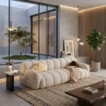 Unique Luxury Sofa with Contemporary Curved Design