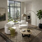 White Two-Chair Lounge Set – Elegant Simplicity and Comfort